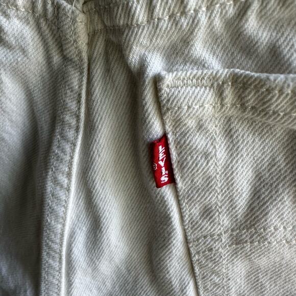 Levi’s 501 Original Cuf-Off Jean Shorts White - Picture 8 of 12